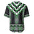 Green Taniko Pattern Aotearoa Baseball Jersey Niho Taniwha Mix Poutama LT14