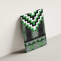 Green Taniko Pattern Aotearoa Canvas Wall Art Niho Taniwha Mix Poutama LT14 - Polynesian Pride