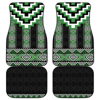 Green Taniko Pattern Aotearoa Car Mats Niho Taniwha Mix Poutama LT14 - Polynesian Pride