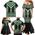 Green Taniko Pattern Aotearoa Family Matching Mermaid Dress and Hawaiian Shirt Niho Taniwha Mix Poutama LT14