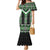 Green Taniko Pattern Aotearoa Family Matching Mermaid Dress and Hawaiian Shirt Niho Taniwha Mix Poutama LT14