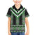 Green Taniko Pattern Aotearoa Family Matching Mermaid Dress and Hawaiian Shirt Niho Taniwha Mix Poutama LT14