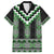 Green Taniko Pattern Aotearoa Family Matching Puletasi and Hawaiian Shirt Niho Taniwha Mix Poutama LT14