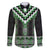 Green Taniko Pattern Aotearoa Family Matching Puletasi and Hawaiian Shirt Niho Taniwha Mix Poutama LT14