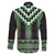 Green Taniko Pattern Aotearoa Family Matching Puletasi and Hawaiian Shirt Niho Taniwha Mix Poutama LT14