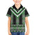 Green Taniko Pattern Aotearoa Family Matching Puletasi and Hawaiian Shirt Niho Taniwha Mix Poutama LT14