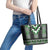 Green Taniko Pattern Aotearoa Leather Tote Bag Niho Taniwha Mix Poutama