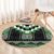 Green Taniko Pattern Aotearoa Round Carpet Niho Taniwha Mix Poutama