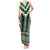 Green Taniko Pattern Aotearoa Tank Maxi Dress Niho Taniwha Mix Poutama LT14