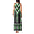 Green Taniko Pattern Aotearoa Tank Maxi Dress Niho Taniwha Mix Poutama LT14