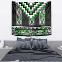Green Taniko Pattern Aotearoa Tapestry Niho Taniwha Mix Poutama LT14 - Polynesian Pride