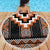 Orange Taniko Pattern Aotearoa Beach Blanket Niho Taniwha Mix Poutama