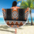 Orange Taniko Pattern Aotearoa Beach Blanket Niho Taniwha Mix Poutama