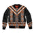 Orange Taniko Pattern Aotearoa Bomber Jacket Niho Taniwha Mix Poutama LT14