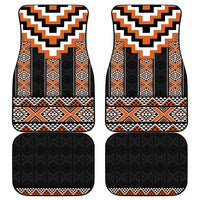 Orange Taniko Pattern Aotearoa Car Mats Niho Taniwha Mix Poutama LT14 - Polynesian Pride