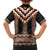 Orange Taniko Pattern Aotearoa Family Matching Off Shoulder Maxi Dress and Hawaiian Shirt Niho Taniwha Mix Poutama LT14