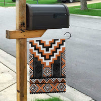 Orange Taniko Pattern Aotearoa Garden Flag Niho Taniwha Mix Poutama LT14 - Polynesian Pride