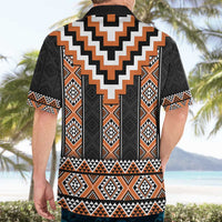 Orange Taniko Pattern Aotearoa Hawaiian Shirt Niho Taniwha Mix Poutama LT14 - Polynesian Pride