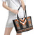 Orange Taniko Pattern Aotearoa Leather Tote Bag Niho Taniwha Mix Poutama