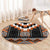 Orange Taniko Pattern Aotearoa Round Carpet Niho Taniwha Mix Poutama