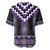 Purple Taniko Pattern Aotearoa Baseball Jersey Niho Taniwha Mix Poutama LT14