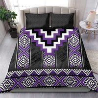 Purple Taniko Pattern Aotearoa Bedding Set Niho Taniwha Mix Poutama LT14 - Polynesian Pride