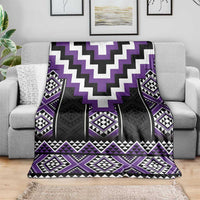 Purple Taniko Pattern Aotearoa Blanket Niho Taniwha Mix Poutama LT14 - Polynesian Pride