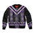 Purple Taniko Pattern Aotearoa Bomber Jacket Niho Taniwha Mix Poutama LT14