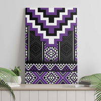 Purple Taniko Pattern Aotearoa Canvas Wall Art Niho Taniwha Mix Poutama LT14 - Polynesian Pride