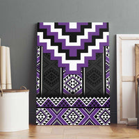Purple Taniko Pattern Aotearoa Canvas Wall Art Niho Taniwha Mix Poutama LT14 - Polynesian Pride