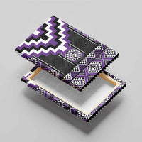 Purple Taniko Pattern Aotearoa Canvas Wall Art Niho Taniwha Mix Poutama LT14 - Polynesian Pride