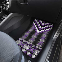 Purple Taniko Pattern Aotearoa Car Mats Niho Taniwha Mix Poutama LT14 - Polynesian Pride