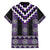 Purple Taniko Pattern Aotearoa Family Matching Long Sleeve Bodycon Dress and Hawaiian Shirt Niho Taniwha Mix Poutama LT14