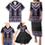 Purple Taniko Pattern Aotearoa Family Matching Puletasi and Hawaiian Shirt Niho Taniwha Mix Poutama LT14