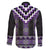 Purple Taniko Pattern Aotearoa Family Matching Puletasi and Hawaiian Shirt Niho Taniwha Mix Poutama LT14