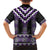 Purple Taniko Pattern Aotearoa Family Matching Short Sleeve Bodycon Dress and Hawaiian Shirt Niho Taniwha Mix Poutama LT14