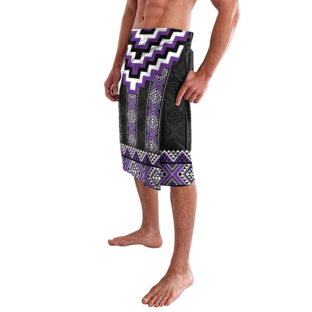 Purple Taniko Pattern Aotearoa Lavalava Niho Taniwha Mix Poutama LT14 - Polynesian Pride