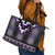 Purple Taniko Pattern Aotearoa Leather Tote Bag Niho Taniwha Mix Poutama