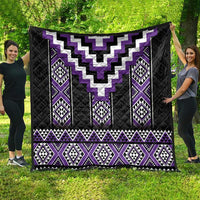 Purple Taniko Pattern Aotearoa Quilt Niho Taniwha Mix Poutama LT14 - Polynesian Pride