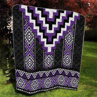 Purple Taniko Pattern Aotearoa Quilt Niho Taniwha Mix Poutama LT14 - Polynesian Pride