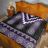 Purple Taniko Pattern Aotearoa Quilt Niho Taniwha Mix Poutama LT14 - Polynesian Pride