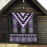 Purple Taniko Pattern Aotearoa Quilt Niho Taniwha Mix Poutama LT14 - Polynesian Pride
