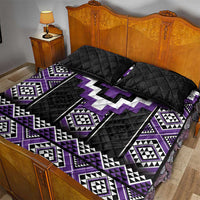 Purple Taniko Pattern Aotearoa Quilt Bed Set Niho Taniwha Mix Poutama LT14 - Polynesian Pride