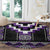 Purple Taniko Pattern Aotearoa Round Carpet Niho Taniwha Mix Poutama