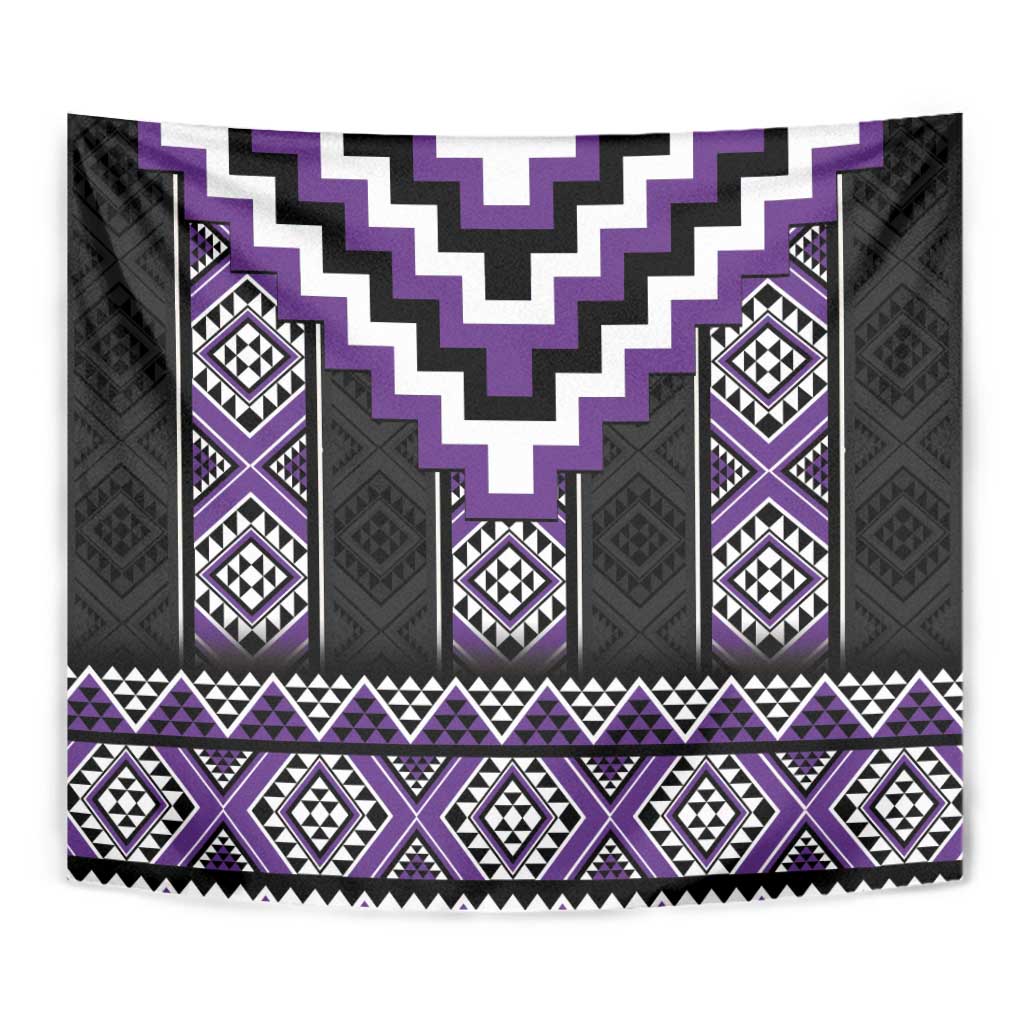 Purple Taniko Pattern Aotearoa Tapestry Niho Taniwha Mix Poutama LT14 - Polynesian Pride