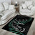 Custom New Zealand Silver Fern Rugby Area Rug Aotearoa Kiwi Maori Pattern LT14