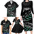 Custom New Zealand Silver Fern Rugby Family Matching Long Sleeve Bodycon Dress and Hawaiian Shirt Aotearoa Kiwi Maori Pattern