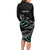 Custom New Zealand Silver Fern Rugby Family Matching Long Sleeve Bodycon Dress and Hawaiian Shirt Aotearoa Kiwi Maori Pattern