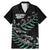 Custom New Zealand Silver Fern Rugby Family Matching Mermaid Dress and Hawaiian Shirt Aotearoa Kiwi Maori Pattern