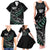 Custom New Zealand Silver Fern Rugby Family Matching Tank Maxi Dress and Hawaiian Shirt Aotearoa Kiwi Maori Pattern